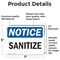 Signmission Sanitize, 7 in W x Rectangle, Vinyl Decal OS-2PACK-NS-D-57-L-18237 - alternate 6